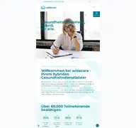 Kleine Seitenvorschau von widecare.de