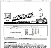 Kleine Seitenvorschau von blaettli.muenchweier.de