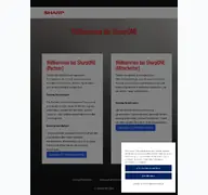 Kleine Seitenvorschau von sharpone.sharp.de