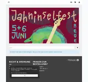Kleine Seitenvorschau von tickets.jahninselfest.de
