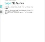 Kleine Seitenvorschau von login.fh-aachen.de