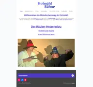 Kleine Seitenvorschau von hofmuehlbuehne.de