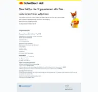 Kleine Seitenvorschau von login.schwaebisch-hall.de