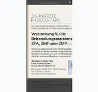 Kleine Seitenvorschau von zahnarzt-escopark.de