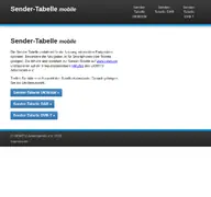 Kleine Seitenvorschau von mobile.sender-tabelle.de