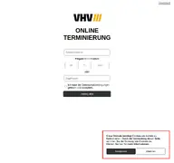 Kleine Seitenvorschau von vhv-termin.de