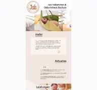 Kleine Seitenvorschau von isis-hebammen.de
