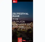 Kleine Seitenvorschau von zeltfestivalruhr.de