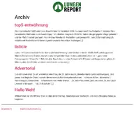 Kleine Seitenvorschau von lungen-report.de