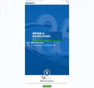 Kleine Seitenvorschau von zentek.de