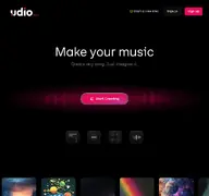 Kleine Seitenvorschau von udio.com
