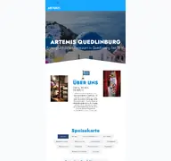 Kleine Seitenvorschau von restaurant-artemis-quedlinburg.de