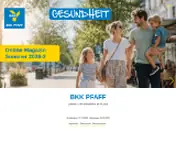Kleine Seitenvorschau von magazin.bkk-pfaff.de