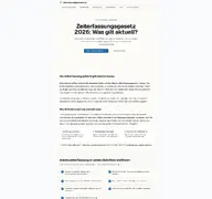 Kleine Seitenvorschau von zeiterfassungsgesetz.de