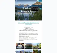 Kleine Seitenvorschau von zugspitz-region.de