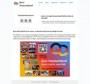 Kleine Seitenvorschau von quizdeutschland.de