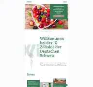 Kleine Seitenvorschau von zoeliakie.ch
