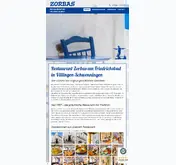 Kleine Seitenvorschau von zorbas-am-friedrichsbad.de
