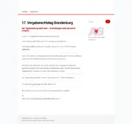 Kleine Seitenvorschau von vergaberechtstag-brandenburg.de