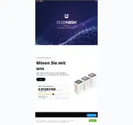 Kleine Seitenvorschau von nicehash.com