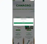 Kleine Seitenvorschau von canagro.de