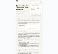 Kleine Seitenvorschau von zoll-umrechnung.de