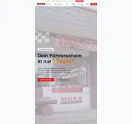 Kleine Seitenvorschau von mayksfahrschulen.de