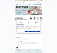Kleine Seitenvorschau von ravensberger-matratzen.de