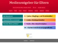 Kleine Seitenvorschau von medienratgeber-fuer-eltern.de
