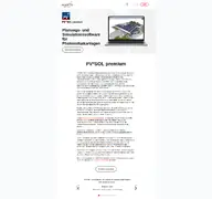 Kleine Seitenvorschau von pvsol.de