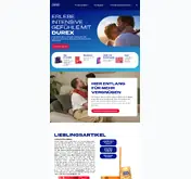 Kleine Seitenvorschau von durex.de
