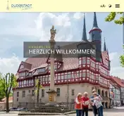 Kleine Seitenvorschau von tourismus.duderstadt.de