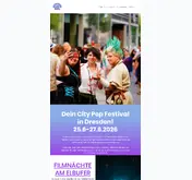 Kleine Seitenvorschau von citypopfestival-dresden.de