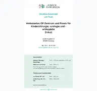 Kleine Seitenvorschau von diekinderchirurgen.de