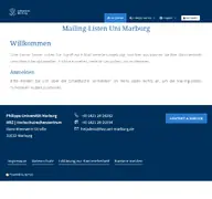 Kleine Seitenvorschau von lists.uni-marburg.de