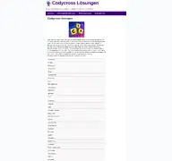Kleine Seitenvorschau von codycross-losungen.de