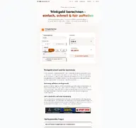 Kleine Seitenvorschau von trinkgeld-berechnen.de