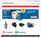 Kleine Seitenvorschau von paintballshop-stuttgart.de