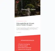 Kleine Seitenvorschau von unternehmergebet.ch