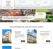 Kleine Seitenvorschau von mietplan-dresden.de