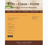Kleine Seitenvorschau von fritz-claus-huette.de