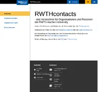 Kleine Seitenvorschau von rwthcontacts.rwth-aachen.de