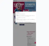 Kleine Seitenvorschau von minoxicutan.de