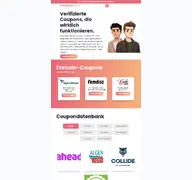 Kleine Seitenvorschau von couponboys.de