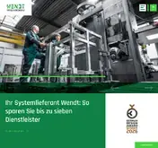 Kleine Seitenvorschau von wendt-maschinenbau.de