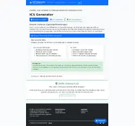 Kleine Seitenvorschau von ics-generator.de