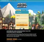 Kleine Seitenvorschau von heroesofhistorygame.com