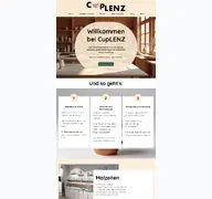 Kleine Seitenvorschau von cuplenz.de