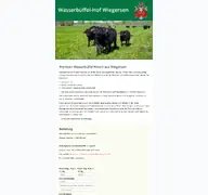 Kleine Seitenvorschau von wasserbueffel-wiegersen.de