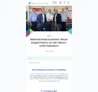 Kleine Seitenvorschau von wiwi.uni-paderborn.de